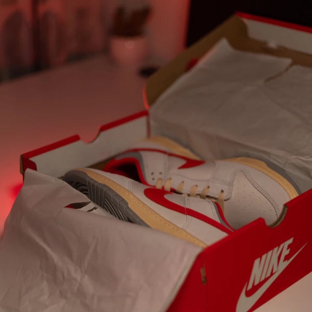 A pair of nike sneakers in a box